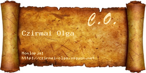 Czirmai Olga névjegykártya